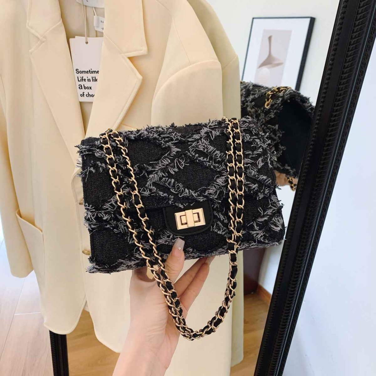 Fashion Shoulder Bag Denim Style
