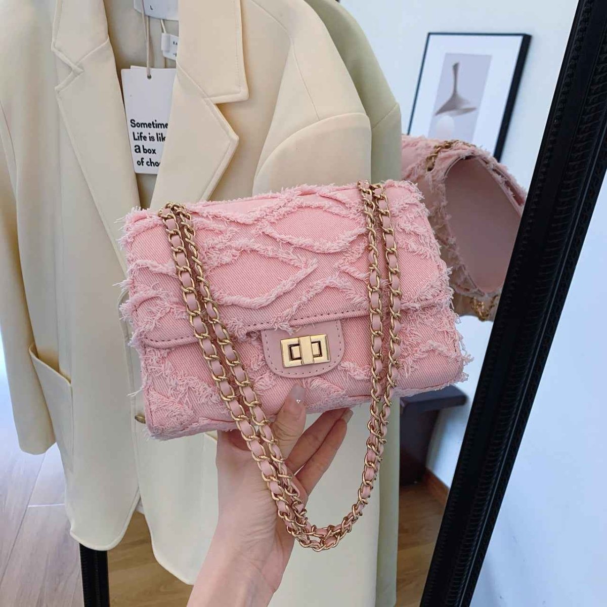 Fashion Shoulder Bag Denim Style