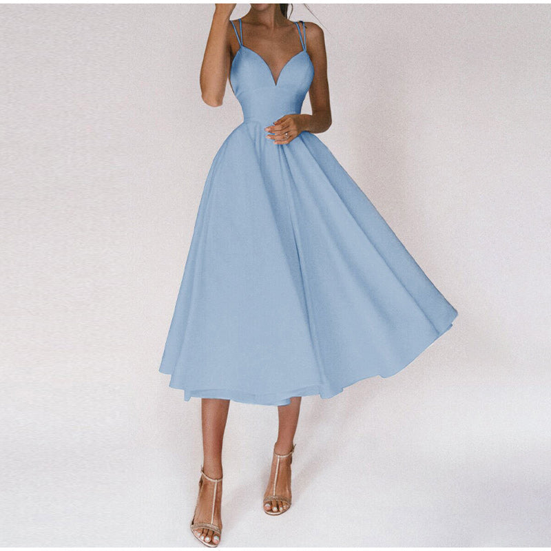 Elegant Women's Dress V-Neck Modern