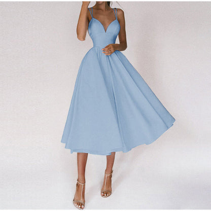 Elegant Women's Dress V-Neck Modern