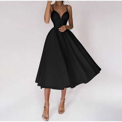 Elegant Women's Dress V-Neck Modern