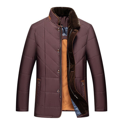 Men's Winter Quilted Jacket High Collar