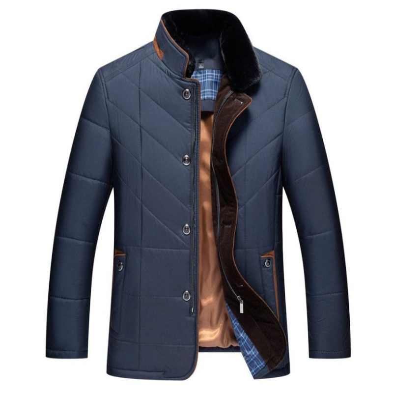 Men's Winter Quilted Jacket High Collar