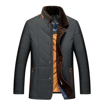 Men's Winter Quilted Jacket High Collar