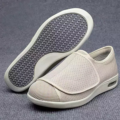Comfortable Shoes with Hook-and-Loop Fasteners for Seniors