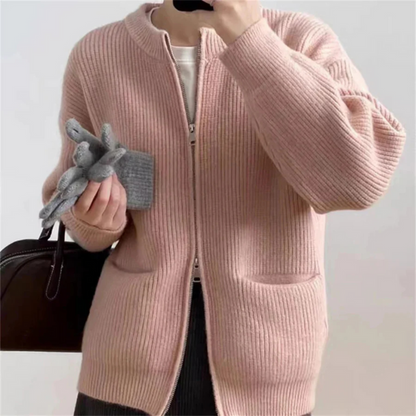 Oversized Women's Zip Cardigan Comfort