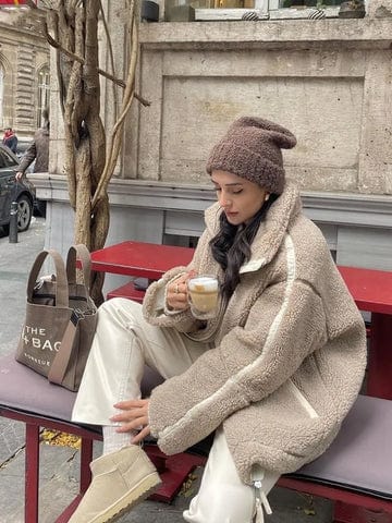 Warme Winterjacke Modern Stylish Fleece - IdealeKleiden