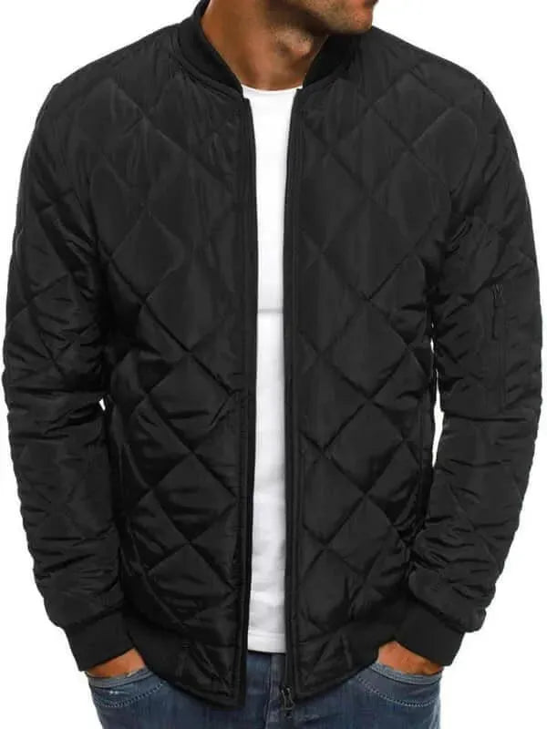 Stylish Men's Diamond Pattern Jacket