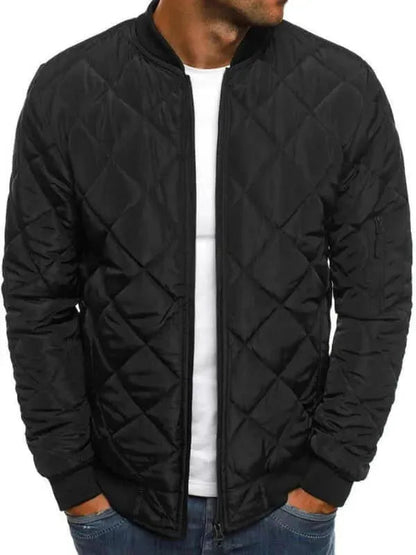 Stylish Men's Diamond Pattern Jacket