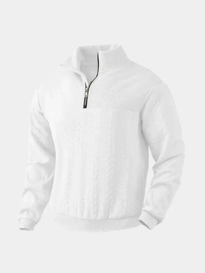 Men's Classic Quarter-Zip Stand-Up Collar Pullover