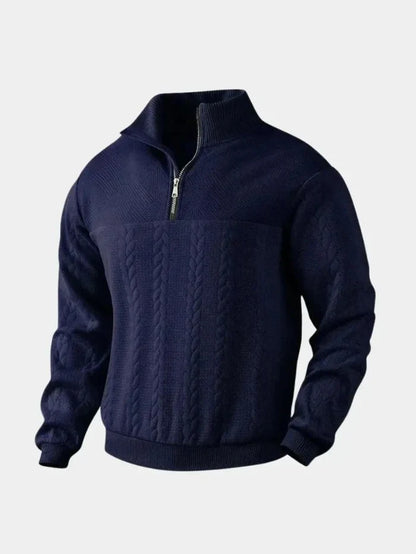 Men's Classic Quarter-Zip Stand-Up Collar Pullover