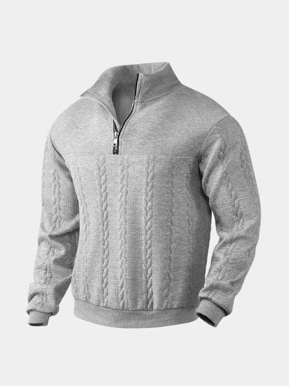 Men's Classic Quarter-Zip Stand-Up Collar Pullover