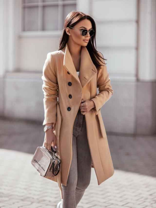 Doppelreihiger Trenchcoat Damen Elegant - IdealeKleiden