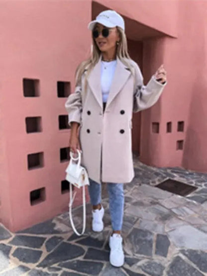 Stylish Women's Double-Breasted Winter Parka