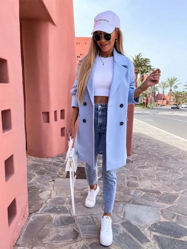 Stylish Women's Double-Breasted Winter Parka