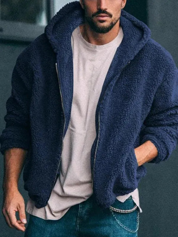 Men's Winter Jacket Double Hood Warm Insulated