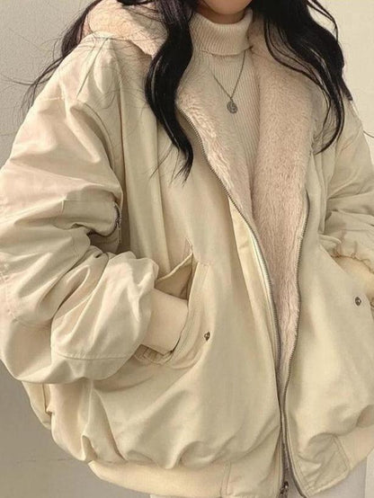Plus Size Women's Jacket Soft Fleece Lining