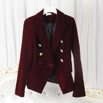 Weicher Damen Blazer Velour Casual Eleganz - IdealeKleiden