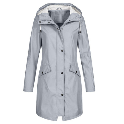 Women's Raincoat Hooded Model Water Repellent