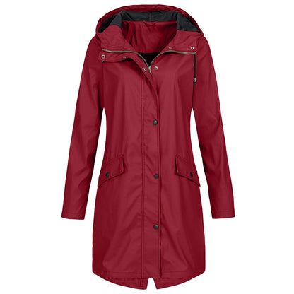 Women's Waterproof Hooded Raincoat