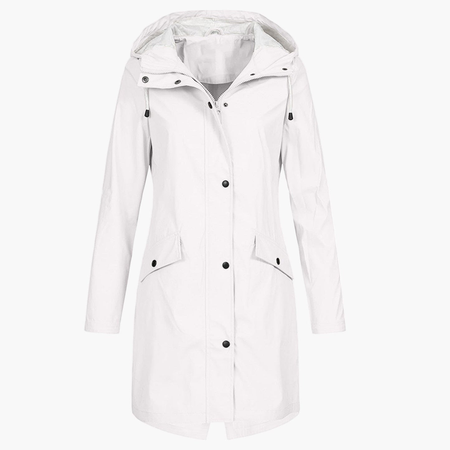 Women's Raincoat Long Hooded Waterproof Jacket