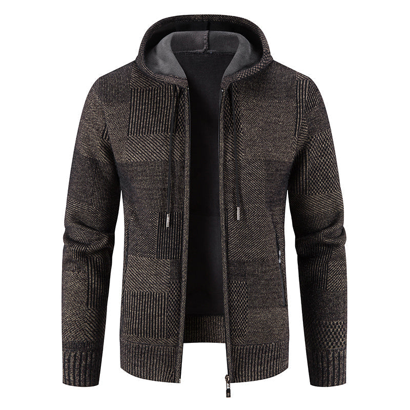 Henry - Warme Herren Kapuzenjacke Fleece - IdealeKleiden