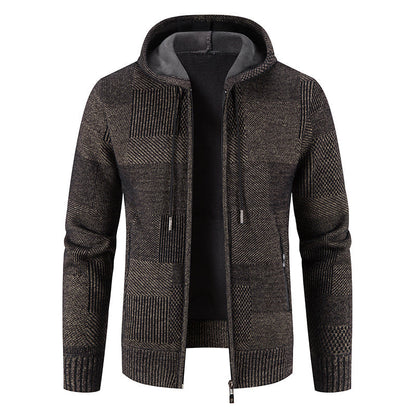 Henry - Warme Herren Kapuzenjacke Fleece - IdealeKleiden