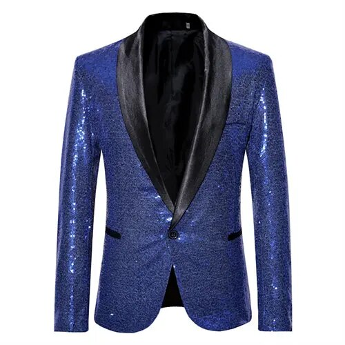 Shiny Men's Suit Jacket Elegant