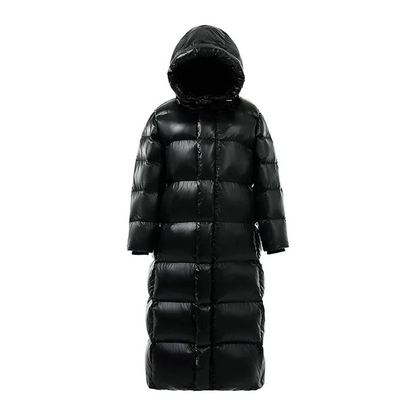 Long Women's Parka Black Winter Jacket