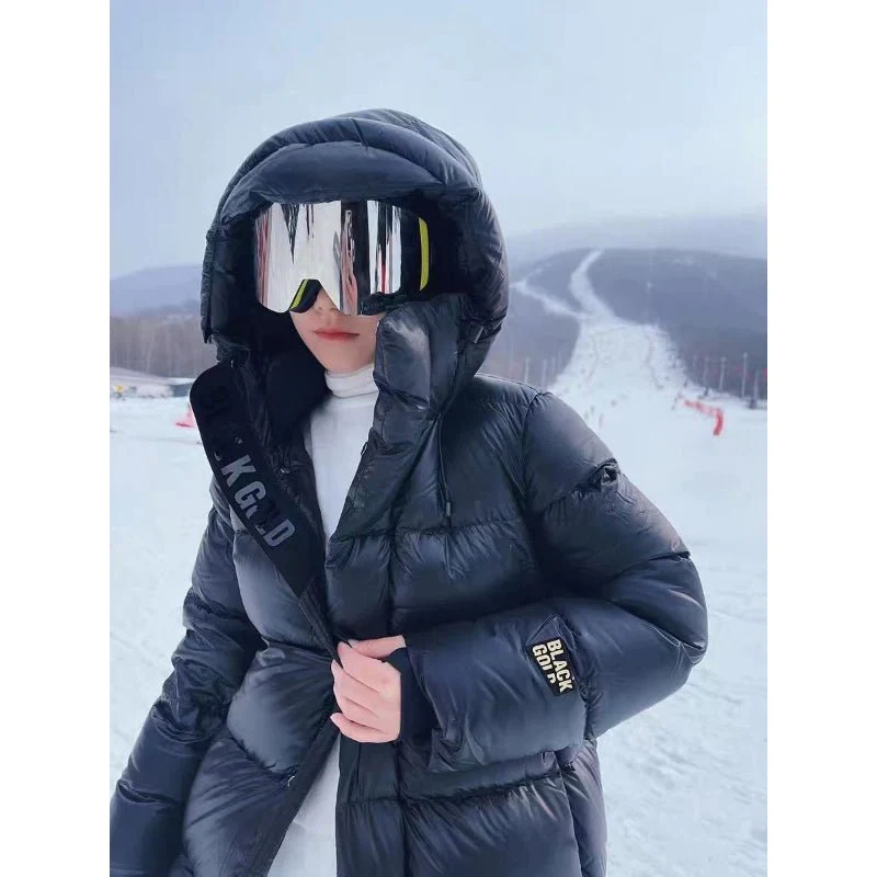Long Down Jacket Women's Winter Jacket Fashionable Warm