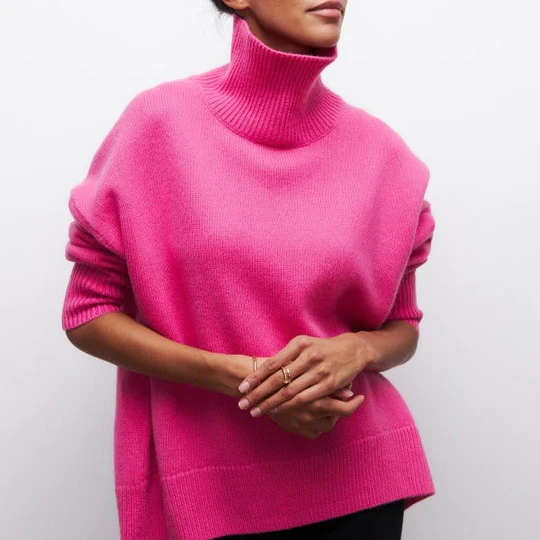Soft Winter Sweaters Oversized Turtleneck