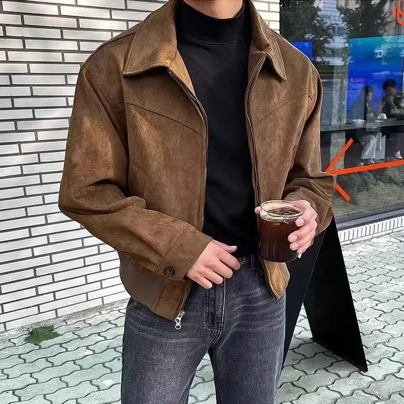 Stylish Men's Vintage Look Classic Jacket