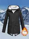Waterproof rain jacket with drawstring
