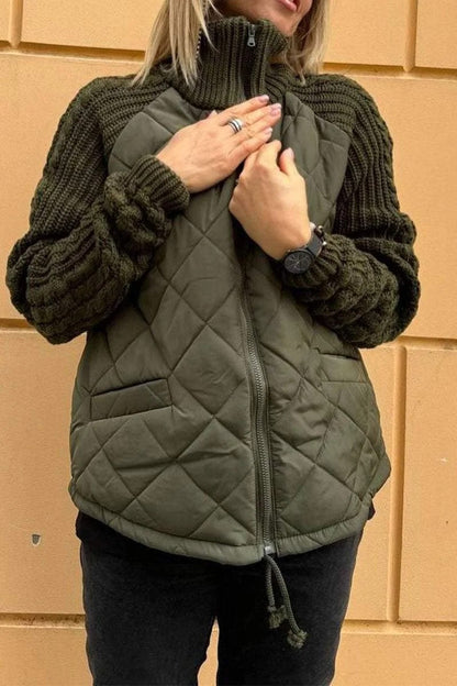 Women's Modern Autumn Jacket with Zipper