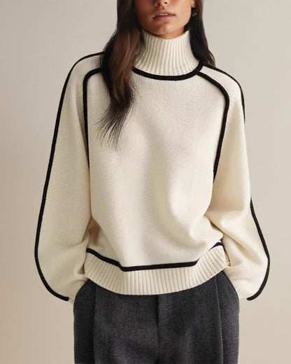 Stylish Turtleneck Sweater Elegant Women