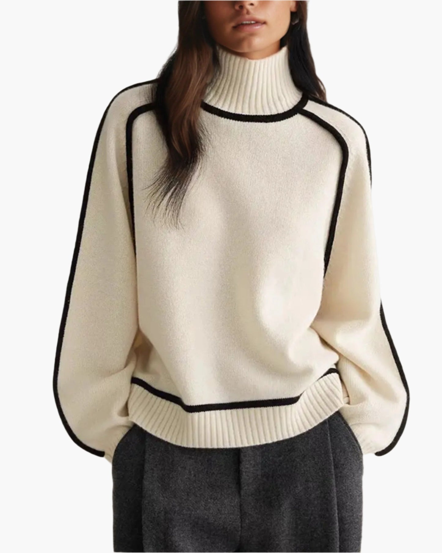 Large Turtleneck Sweater Oversized Warm