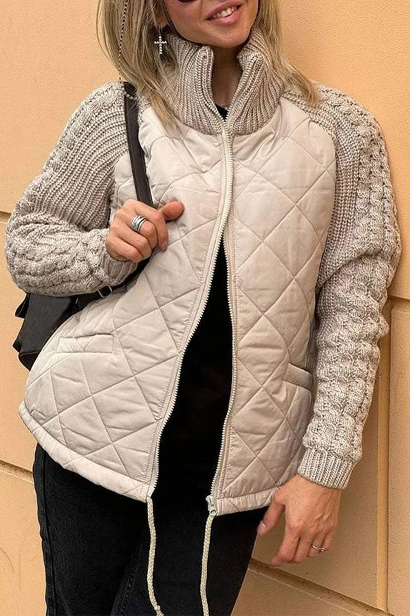 Women's Modern Autumn Jacket with Zipper