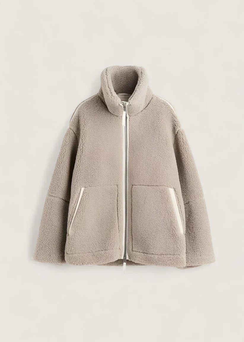 Soft Fleece Jacket Cream Beige