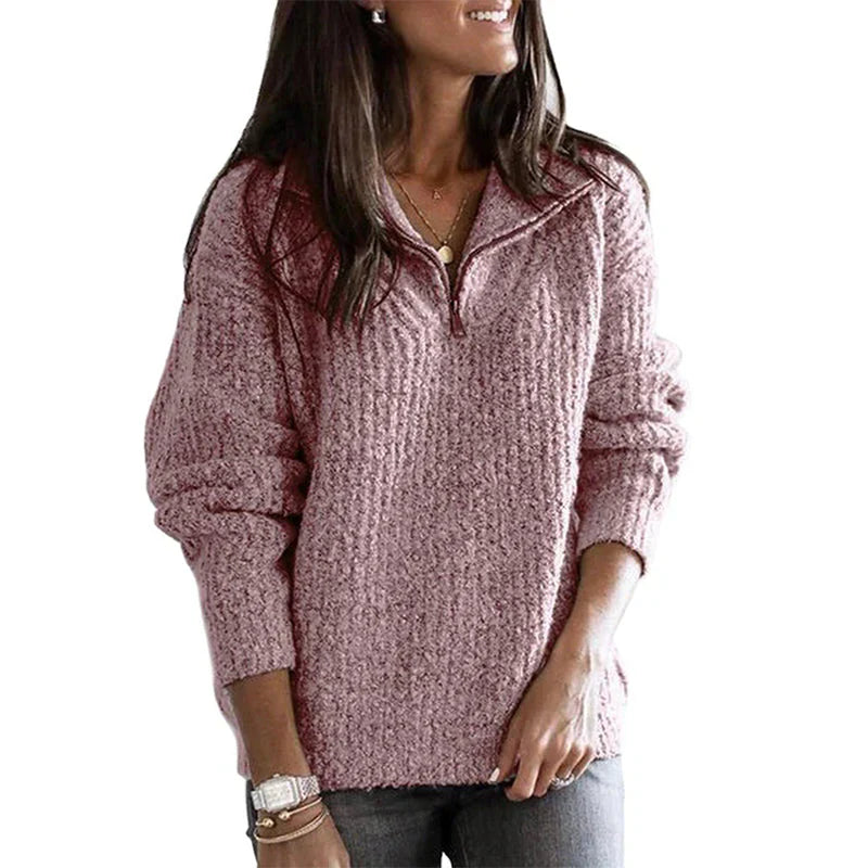 Eleganter Strickpullover Damen Mode - IdealeKleiden