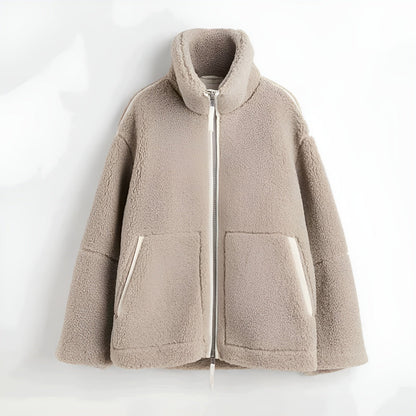 Soft Women's Sherpa Jacket Zipper Winter