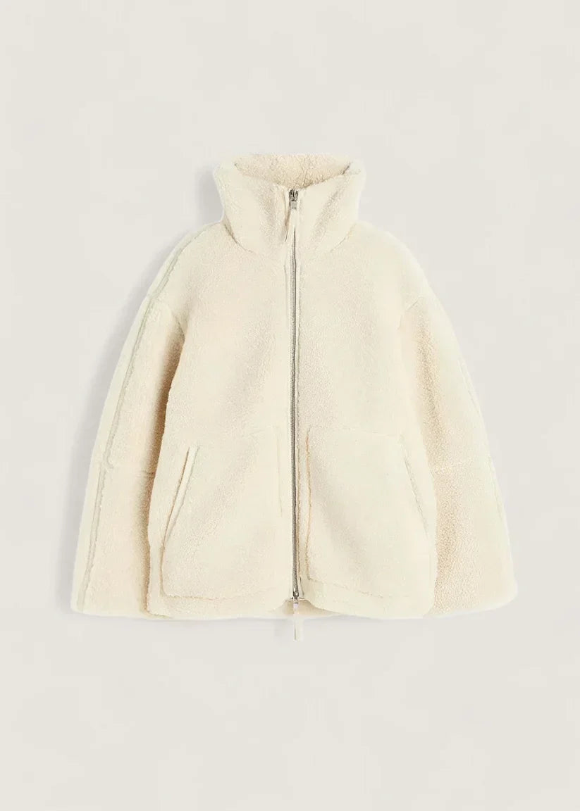 Soft Fleece Jacket Cream Beige