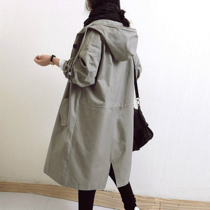 Women's Waterproof Trench Coat Elegant Black