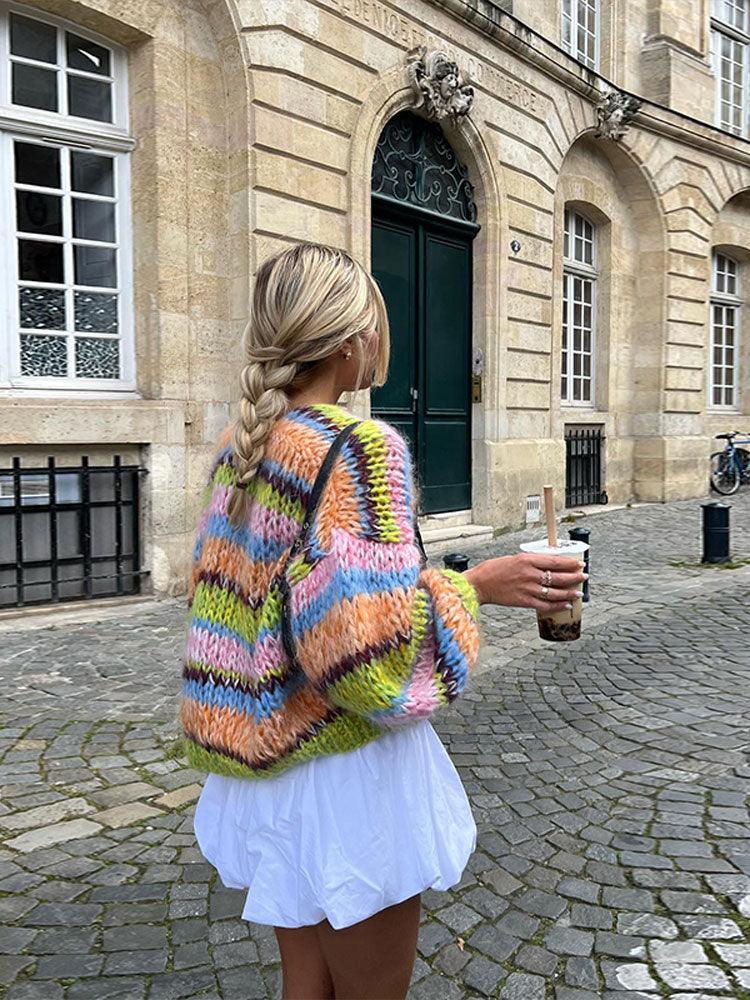 Colorful Knitted Sweaters for Women