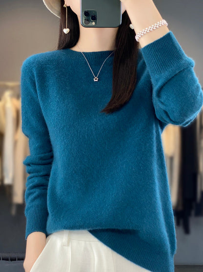Women's Knit Sweater Elegance Long Sleeve