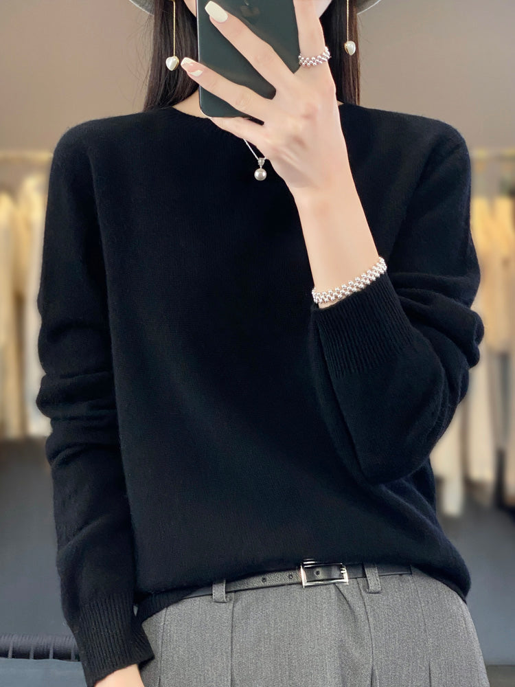Women's Knit Sweater Elegance Long Sleeve
