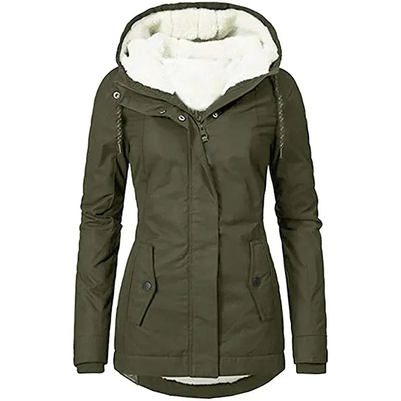 Warm Winter Jacket Women Lined
