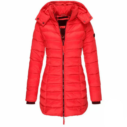 Women's Mid-length Slim Fit Hooded Jacket