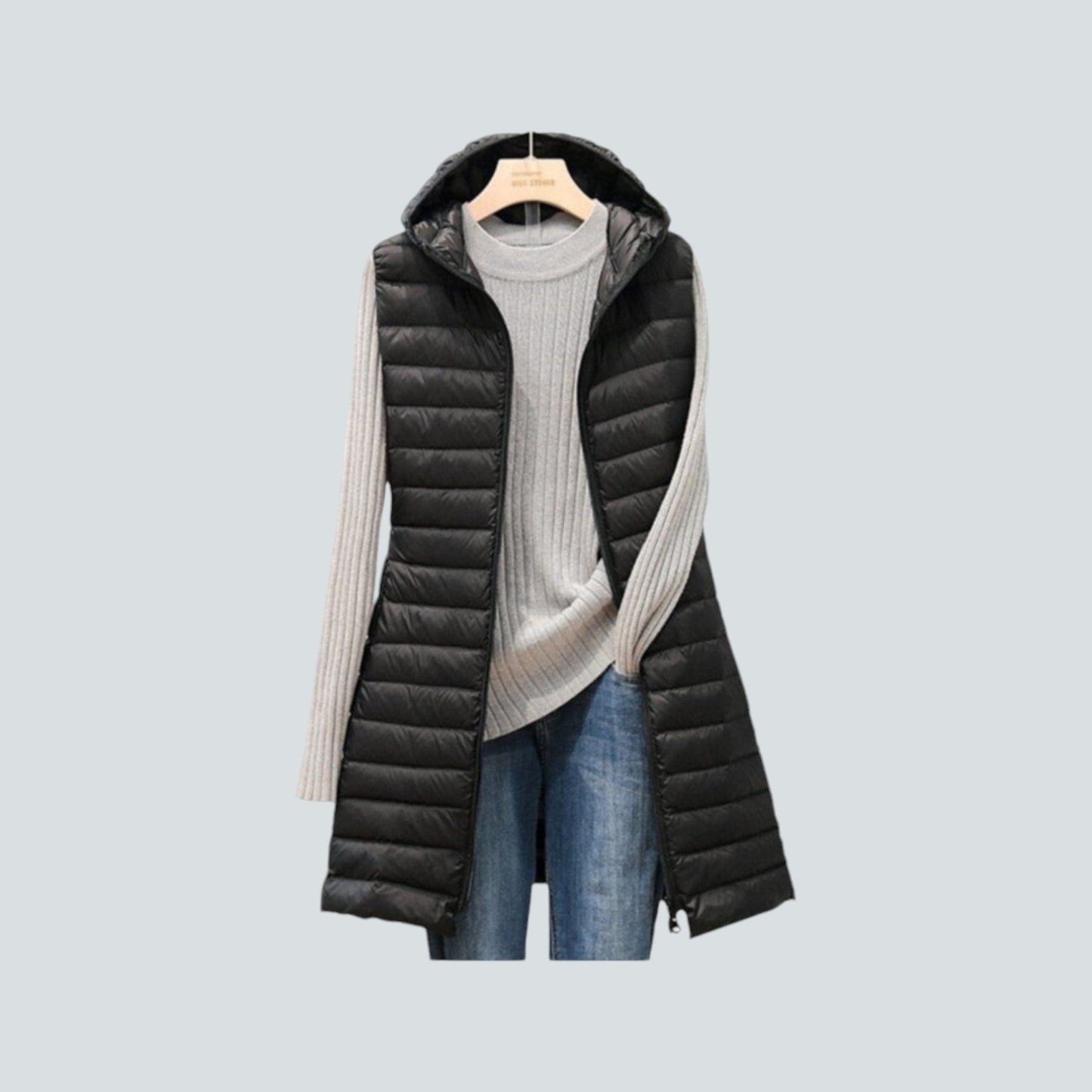 Warm Puffer Vest Women's Hooded Insulated Jacket