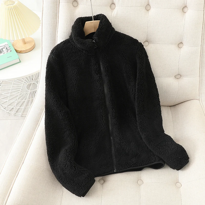 Women's Fleece Jacket Coral RedLoose Fit