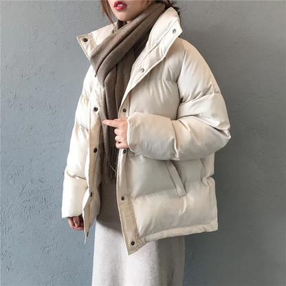 Übergröße Parka Jacke Isoliert Hoher Kragen - IdealeKleiden